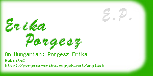erika porgesz business card